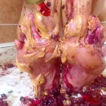 Big_Tits_Gunge: Lauren Topless In Her Sticky and Sweet Foot Fetish Video
