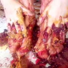 Big_Tits_Gunge: Lauren Topless In Her Sticky and Sweet Foot Fetish Video