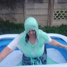 Darkabyss445: Leather Skirt and White Shirt Slimed