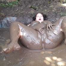 Darkabyss445: Lingerie and Naughty in the Mud