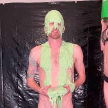 Slimed Models: Male Vs. Female Strip Rock, Paper, Scissors and Slime