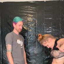 Slimed Models: Male Vs. Female Strip Rock, Paper, Scissors and Slime