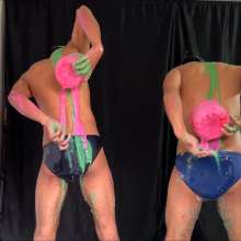 RevSlymsford: Marcos and Oisin: Shampoo + Slime Madness In Only Speedos