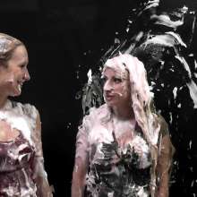 RevSlymsford: Pin The Pie: Blind-folded Annabelle Pies Messy Jessie