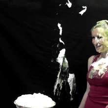 RevSlymsford: Pin The Pie!:  Blind-folded, Jessie Must Try + Pie Annabelle
