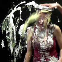 RevSlymsford: Pin The Pie!:  Blind-folded, Jessie Must Try + Pie Annabelle