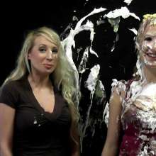 RevSlymsford: Pin The Pie!:  Blind-folded, Jessie Must Try + Pie Annabelle