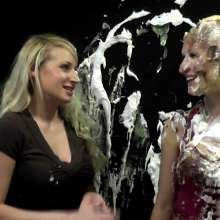 RevSlymsford: Pin The Pie!:  Blind-folded, Jessie Must Try + Pie Annabelle