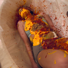 Slimed Models: Scarlett gets made into Nachos for the Super Bowl!