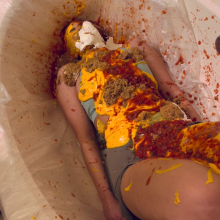 Slimed Models: Scarlett gets made into Nachos for the Super Bowl!