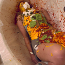 Slimed Models: Scarlett gets made into Nachos for the Super Bowl!