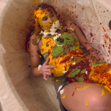 Slimed Models: Scarlett gets made into Nachos for the Super Bowl!