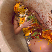 Slimed Models: Scarlett gets made into Nachos for the Super Bowl!