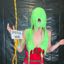 Slimed Models: Eliza's Back With a "Pull Me" Rope...