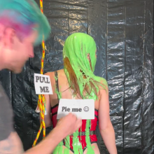 Slimed Models: Eliza's Back With a "Pull Me" Rope...