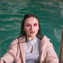 Wet Live Team: She Got Madly Soaked in the Pool with Beautiful Makeup
