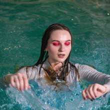 Wet Live Team: She Got Madly Soaked in the Pool with Beautiful Makeup