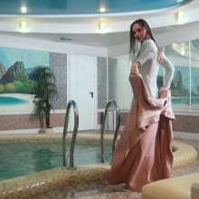 Wet Live Team: She Got Madly Soaked in the Pool with Beautiful Makeup