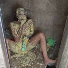 Jayce: Sneaky Shower Sunday W/Cake Sits, Gunge+my Toy+rinse!