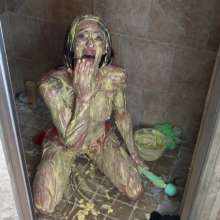 Jayce: Sneaky Shower Sunday W/Cake Sits, Gunge+my Toy+rinse!