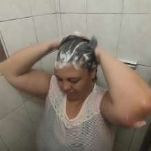 Darkabyss445: Soapy Hair Wash and Conditioning in the Shower