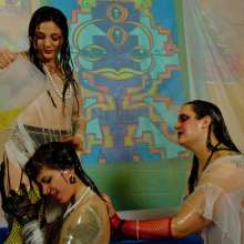 Larzstord: Three Girl Clothed Oil Massage