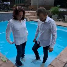Thefetishgirl: White Blouses and Jeans Soaking Wet