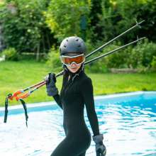 wet.look.me: Wetlook girl in ski suit gets wet in pool | Wetlook.biz