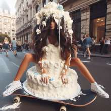 splathair2020: AI content messy girls on the floor in the bakery