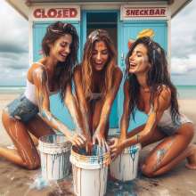 Bobographer: Painter Girls Part 2--Snack Bar re-paint