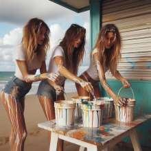 Bobographer: Painter Girls Part 2--Snack Bar re-paint