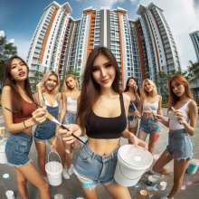 Bobographer: Painter Girls Part 3--Snack Bar Paint Girls Get a Job