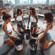 Bobographer: Painter Girls Part 9--Black paint?