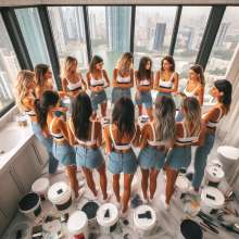 Bobographer: Painter Girls Part 5--Girls have a plan to get fired.