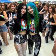 Insi: White slime on black jeans