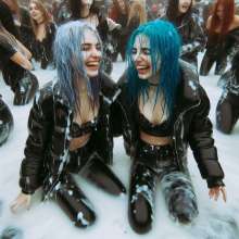 Insi: White slime on black jeans