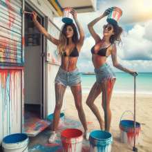 Bobographer: Painter Girls Part 2--Snack Bar re-paint