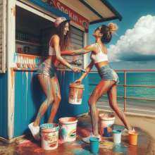 Bobographer: Painter Girls Part 2--Snack Bar re-paint