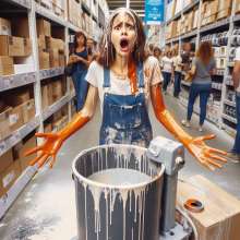 Bobographer: Painter Girls Part 4--The painter girls buy some paint.