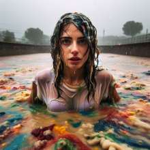 Bobographer: Jane and the food factory waste lagoon.