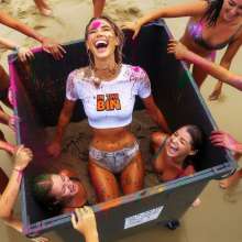 Bobographer: In The Bin game show--Paint and Mud