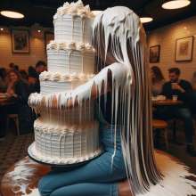 splathair2020: AI more long hair cake hugs (part 2?)