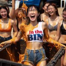 Bobographer: In The Bin game show--Orange Gunge