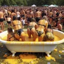 Bobographer: Tub in the Park series--Mustard