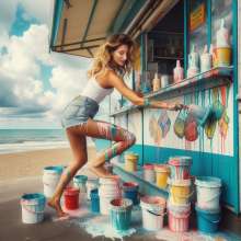 Bobographer: Painter Girls Part 2--Snack Bar re-paint