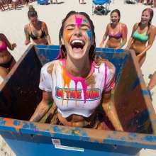 Bobographer: In The Bin game show--Paint and Mud