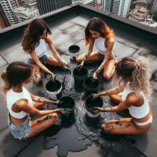 Bobographer: Painter Girls Part 9--Black paint?