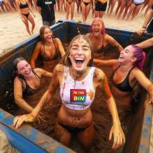 Bobographer: In The Bin game show--Paint and Mud