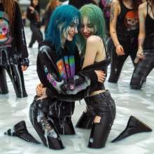 Insi: White slime on black jeans