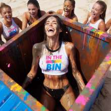Bobographer: In The Bin game show--Paint and Mud
